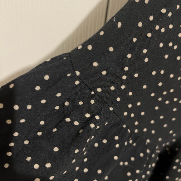 Madewell Polka Dot Shift Ruffle Sleeve Vneck Lined Dress Sz 12 - Picture 8 of 10